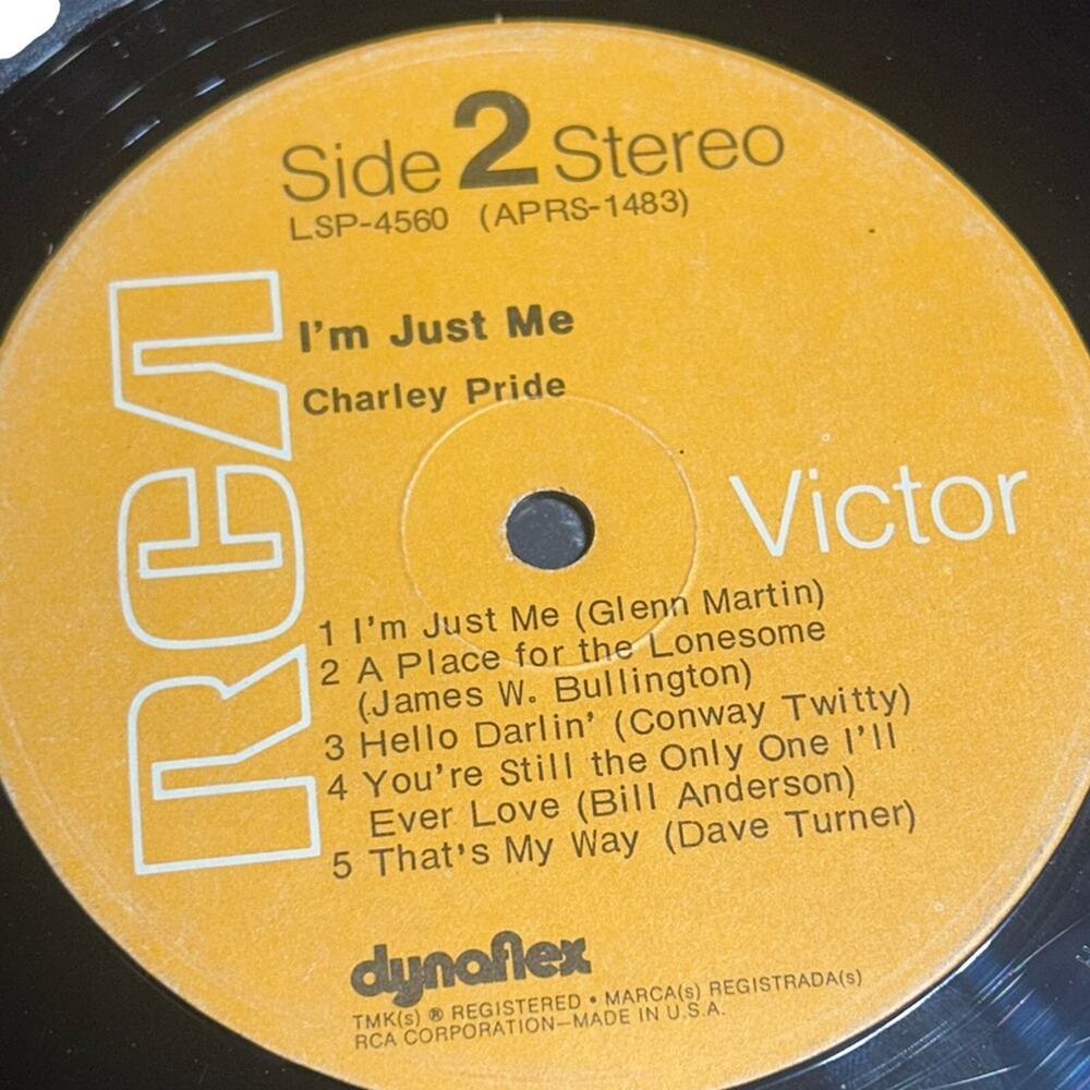 Charley Pride Vinyl Record - I'm Just Me - 1971 - Picture 4 of 4
